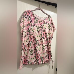 Belle by Kim Gravel slub knit short sleeve Top 1X